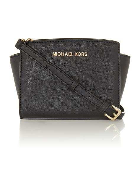 michael kors selma black mini cross body bag|Michael Kors selma medium satchel.